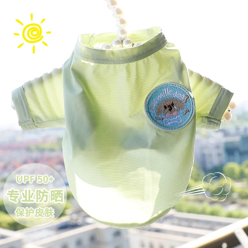 

Puppy Dog Summer Sunscreen Clothing t-Shirts Fashion Simple Thin Coat For Small Medium Dogs Chihuahua Teddy Pet Dog Outerwear