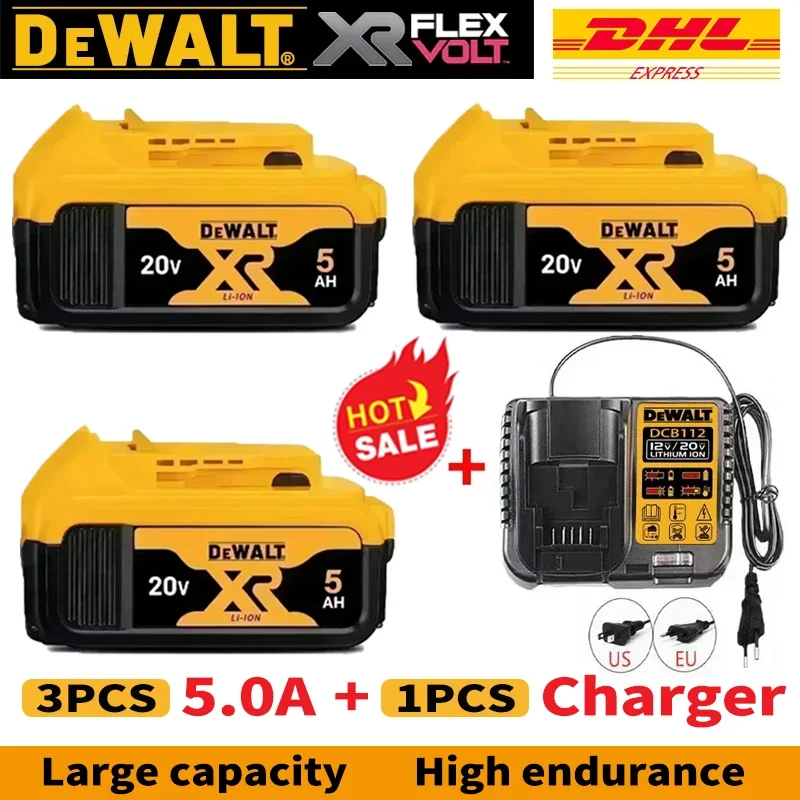 Original DEWALT Battery 20V/60V 9000mAh,dewalt 18v Battery,DCB200 DCB205 DCB206 DCD805 Power Tools Battery,dewalt 20V Charger image 3