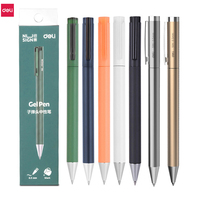 Deli Metal Gel Pens, Aluminum Alloy Durable Smooth Writing Signature Rollberball Black ink 0.5mm Fine Point Pen