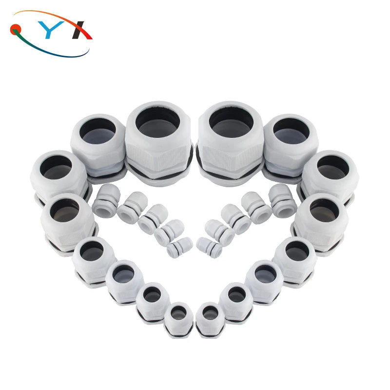 1/2/5/10pcs Waterproof Cable Gland Cable Entry IP68 PG7-PG36 White/Black Nylon Plastic Connector Joint