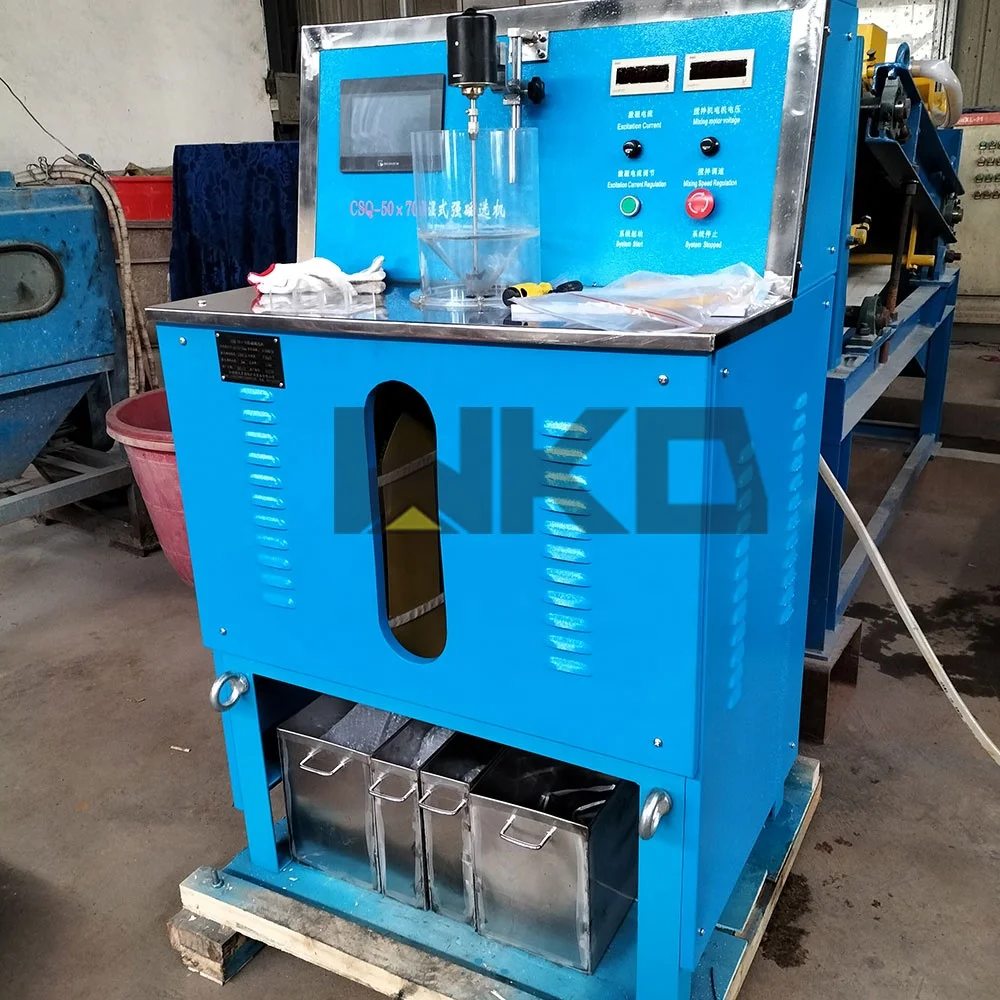 Attrezzatura per la separazione dei metalli 23000GS Attrezzatura per la separazione magnetica bagnata da laboratorio Separatore a tamburo magnetico debole per metallo minerale