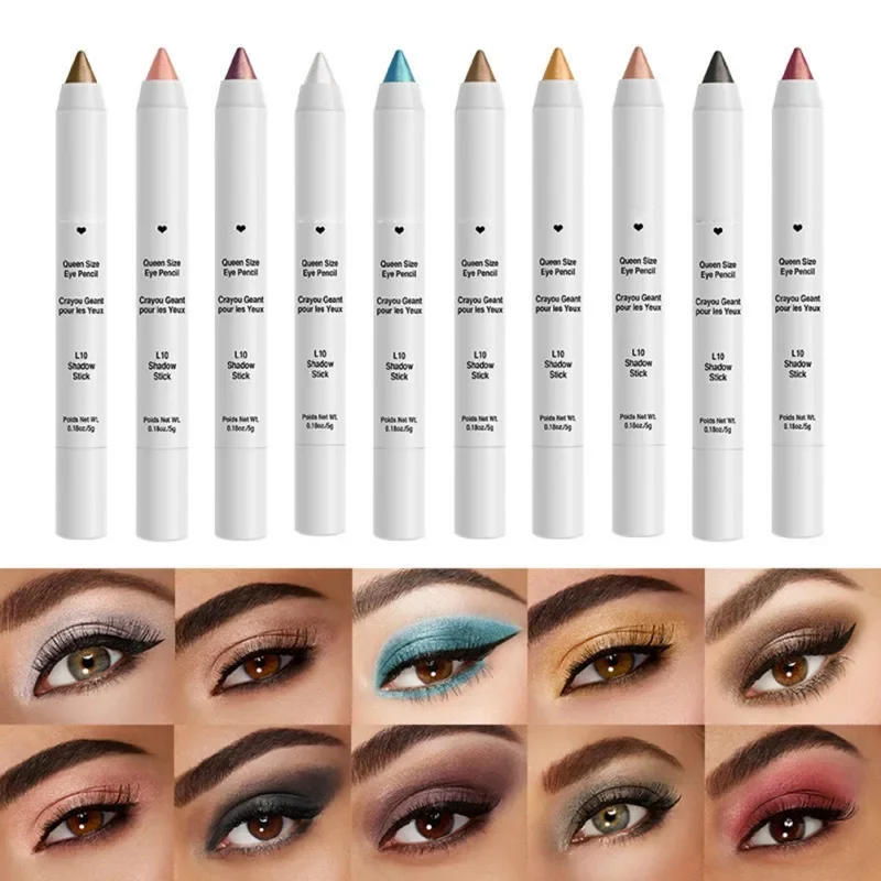 쉬머 아이섀도우 펜슬 크레용 롱래스팅 & 워터프루프 아이섀도우 하이라이터 스틱 1개