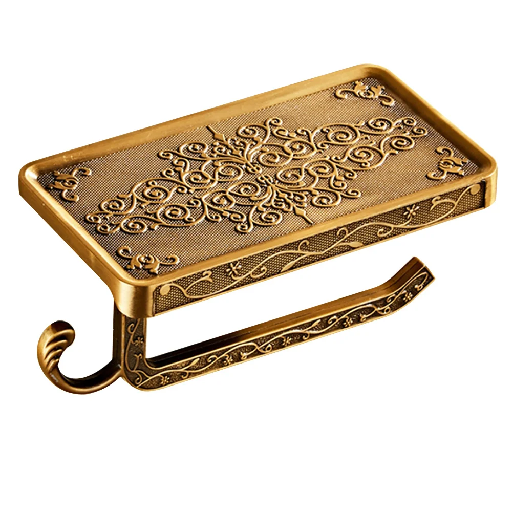 

1Set Bathroom Paper Towel Holder Wall Mounted Toilet Paper Shelf Aluminum Toilet Roll Holder Stand Multipurpose Bathroom Storage