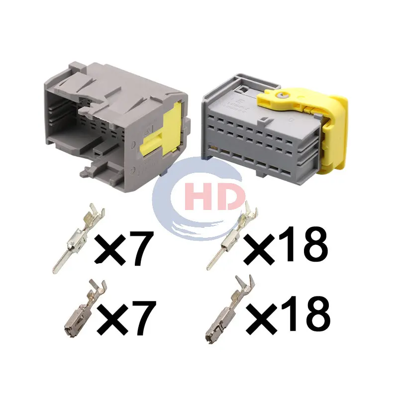

1-20 sets 25 Pin Truck Cab Chassis Connector Plug 1-1718491-2 1-1718484-2