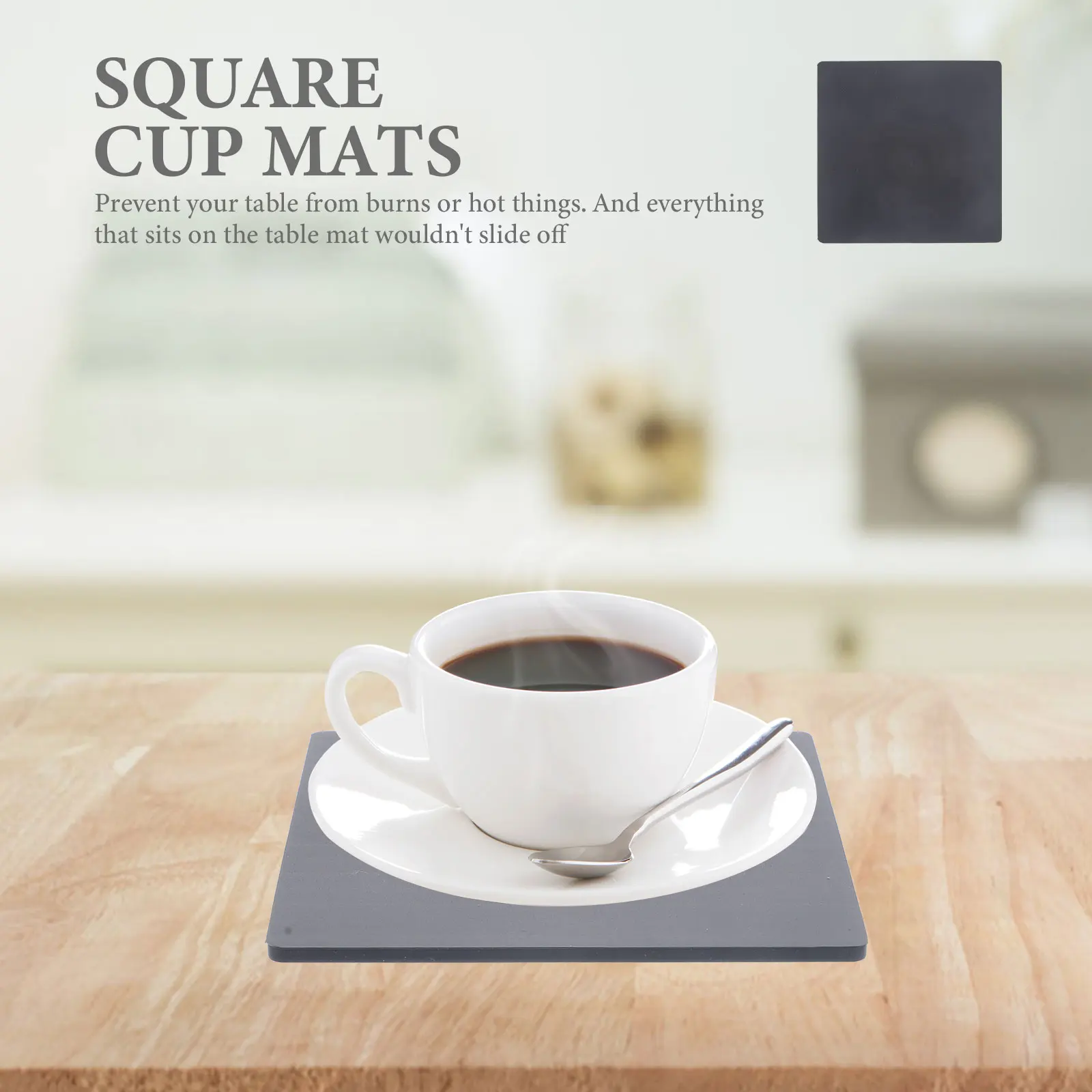 

4 Pcs Coaster Set Anti-slip Household Cup Pads Mug Supplies Insulation Cushion Teacup Mat Coffee Heat-resistant