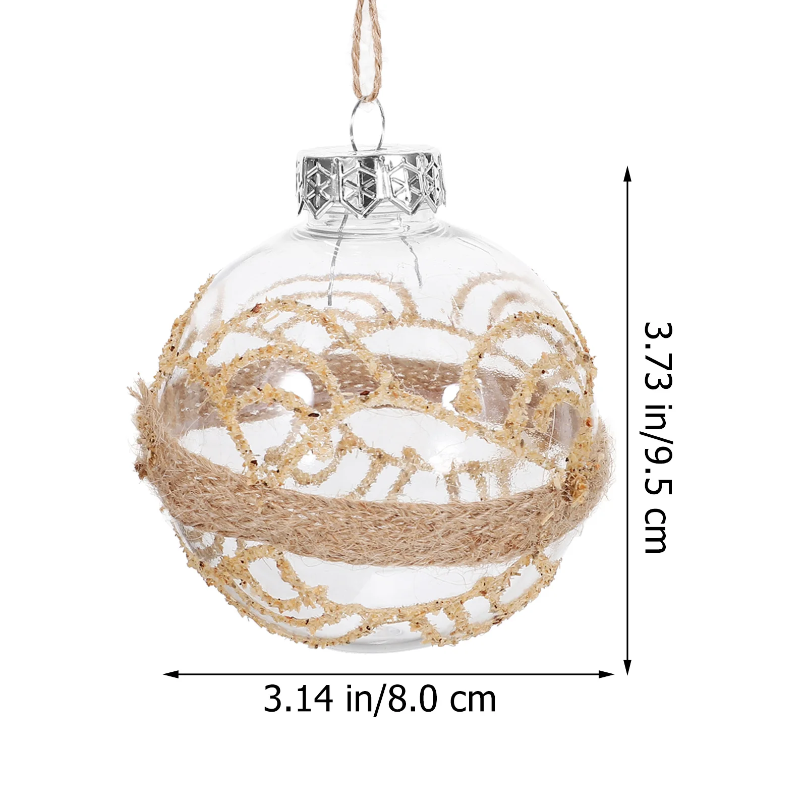 

6Pcs Christmas Ball Clear Baubles Hanging Ornaments Xmas Tree Decoration Party Supplies Clear Christmas Baubles