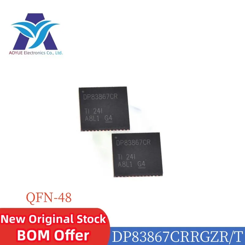 DP83867CRRGZ DP83867CRRGZR DP83867CRRGZT DP83867 code: DP83867CR QFN-48 Ethernet physical layer transceiver chips ic