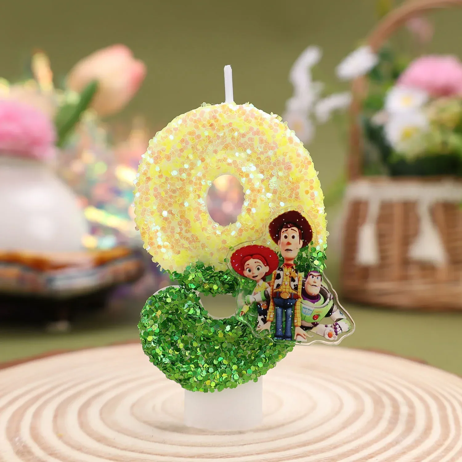 Hot Cute Cartoon T-O-Y Story Digital Candle Numbers 0-9 Kids Birthday Cake Decoration Cartoon Party Supplies Accessory