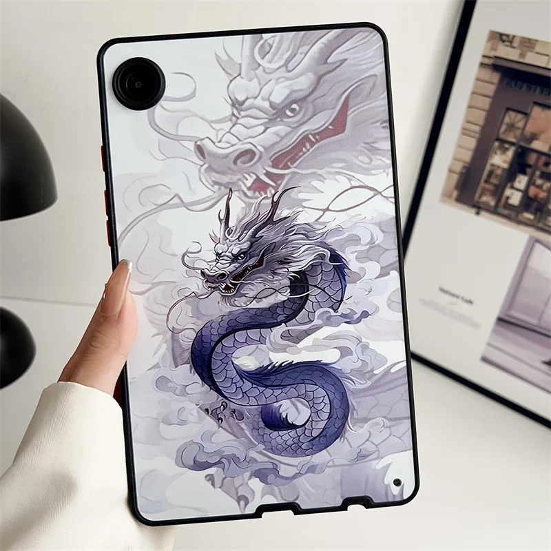 Voor Samsung Galaxy Tab S9 Fe 11 "A9 Plus A8 A7 S7 Fe S8 Plus 12.4 Tab S6 Lite P610 P619 Case Chinese Loong Dragon Tablet Hoes