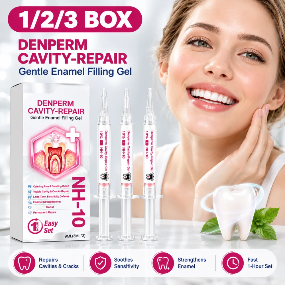 9ml Enamel Filling Gel 3x3ml Syringes NH-10 Tooth Surface Care Formula with Targeted Applicator for Home Oral Hygiene Daily Use