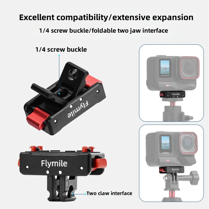 Metal Magnetic Mount For Insta360 X5 Holder Mount Base Adapter Stand For Insta360 Ace Pro / 2 Sports Camera Accessories