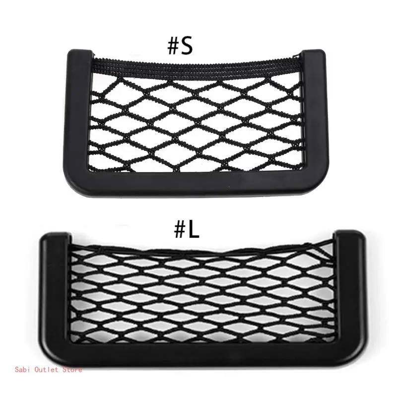 Universal Elastic Mesh for SEAT Back Pocket Lightweight Black Frame Durable Nylon Net Space Saver Map Debri