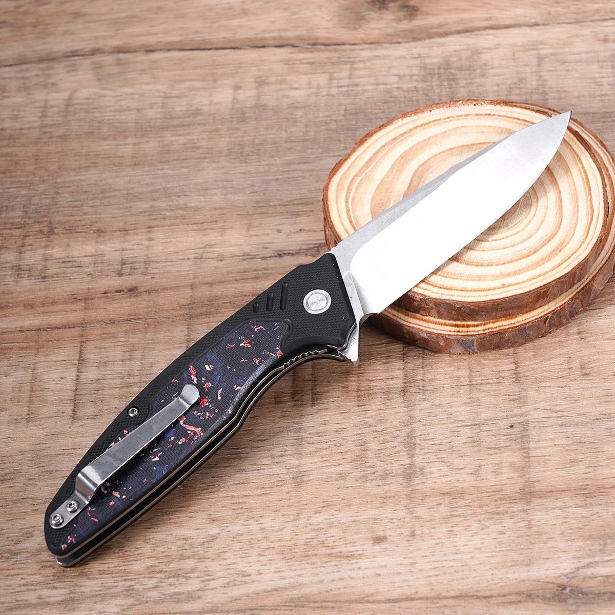 سكين جيب 5CR: سكين EDC متعدد الأدوات تكتيكي قابل للطي للرجال مع نمط إبداعي ومقبض G10. رائعة للتخييم والمشي لمسافات طويلة والاستكشاف والاستخدام اليومي وصيد الأسماك. هدية مثالية لعيد الحب وعيد الأب وما إلى ذلك. #2