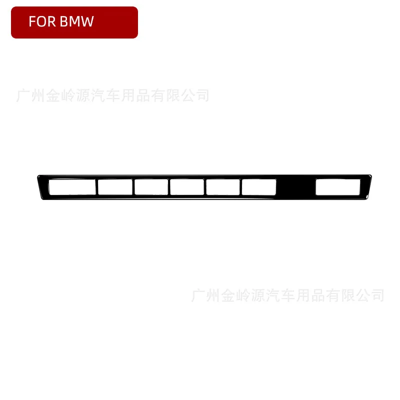 For 00-06 BMW X5 Car Interior Modification Piano Black Seat Heating Control Decorative Sticker