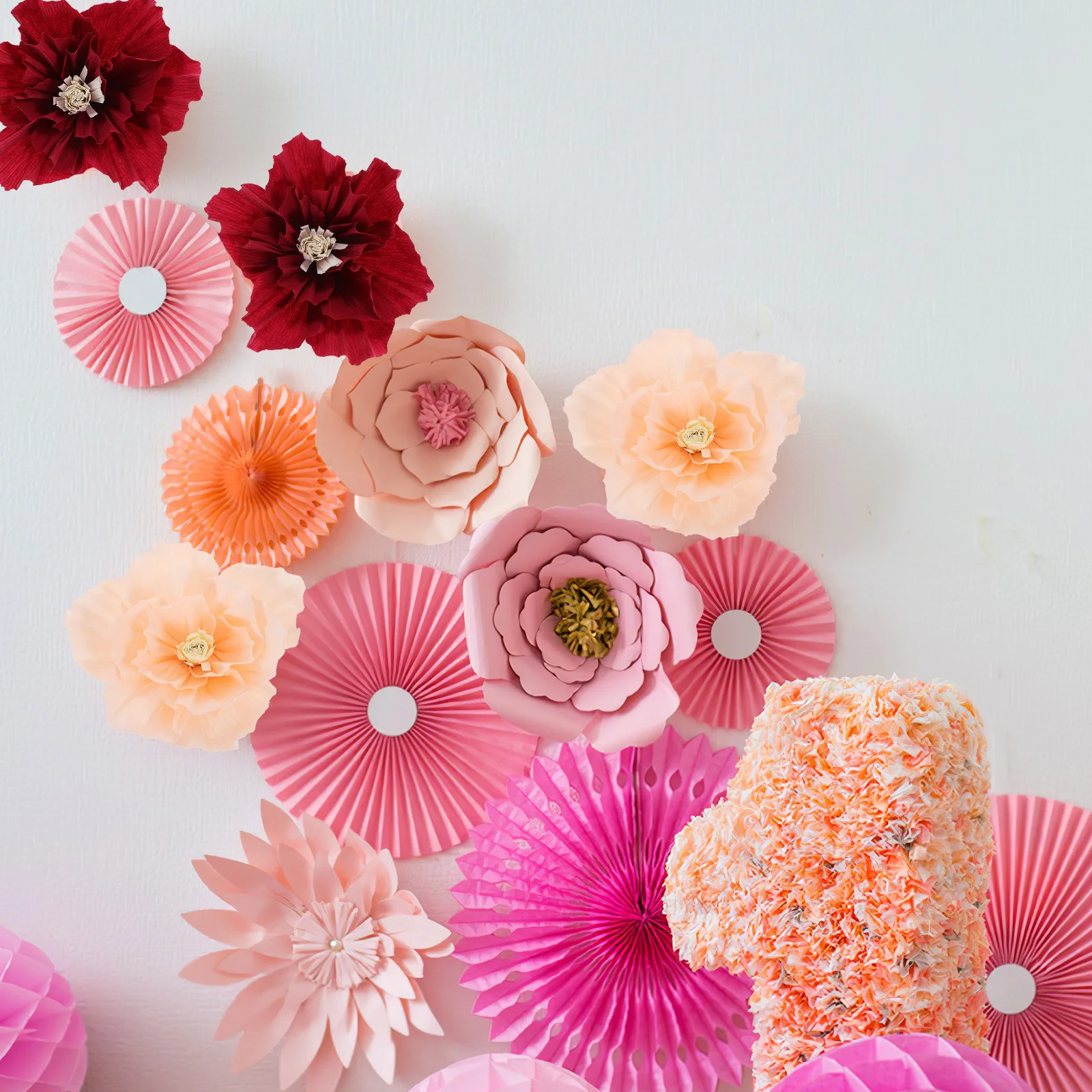 

10pcs Paper Flowers Decoration 3D Wall Hanging Decor For Party Home Wedding Birthday Festival Background Diy Craft Supplies