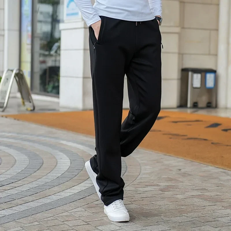 200cm Men Sweatpants Big Tall Extra Long Length Casual Pants Sweat Size Prolonged Jogging Jogger Warm Fleece Trousers Male 120cm