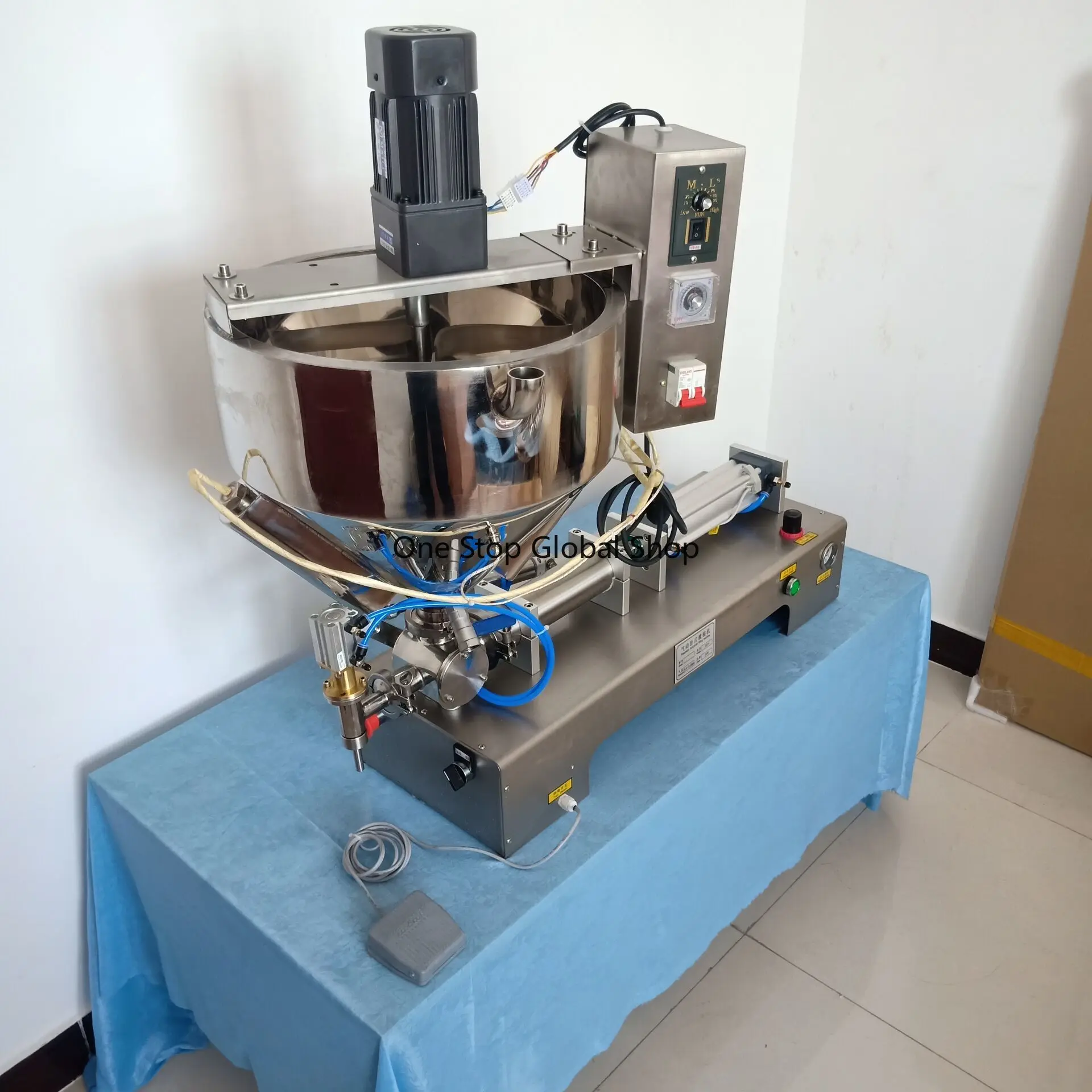 Fully Auto 100-1000ml Paste Filling Machine Single Head Colloid Filling Machine with Heating