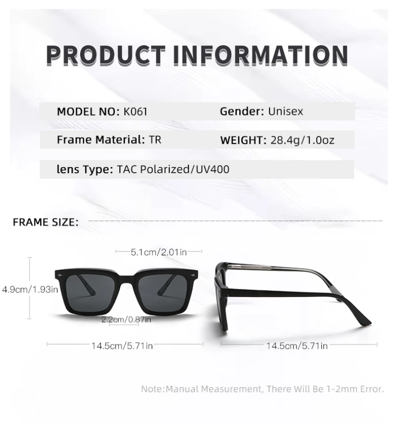 BEMORE Square Prescription Sunglasses Acetate Polarized UV400 Sunscreen Reading Glasses Woman Designer Brands