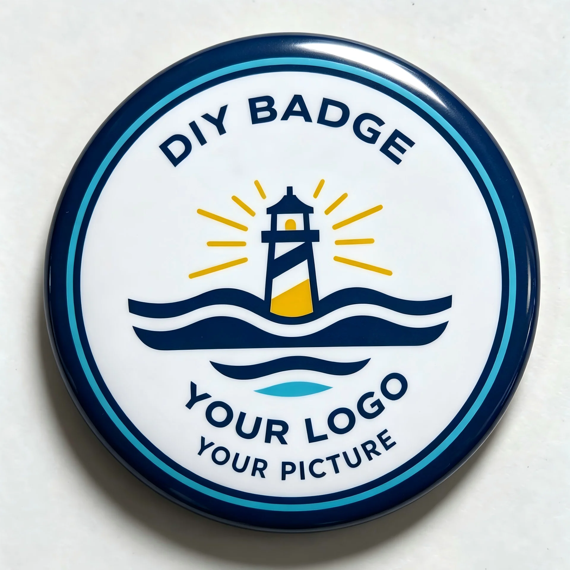 Customizable Tinplate Magnetic Badge with Picture/Logo Design Chest-Mounted Strong Suction Tinplate Magnetic Badge
