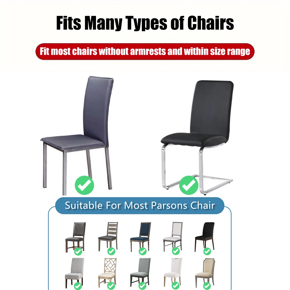 Funda elástica a prueba de salpicaduras para silla, cubierta de asiento ligera y transpirable para oficina, cocina y comedor, no 100% impermeable, 1