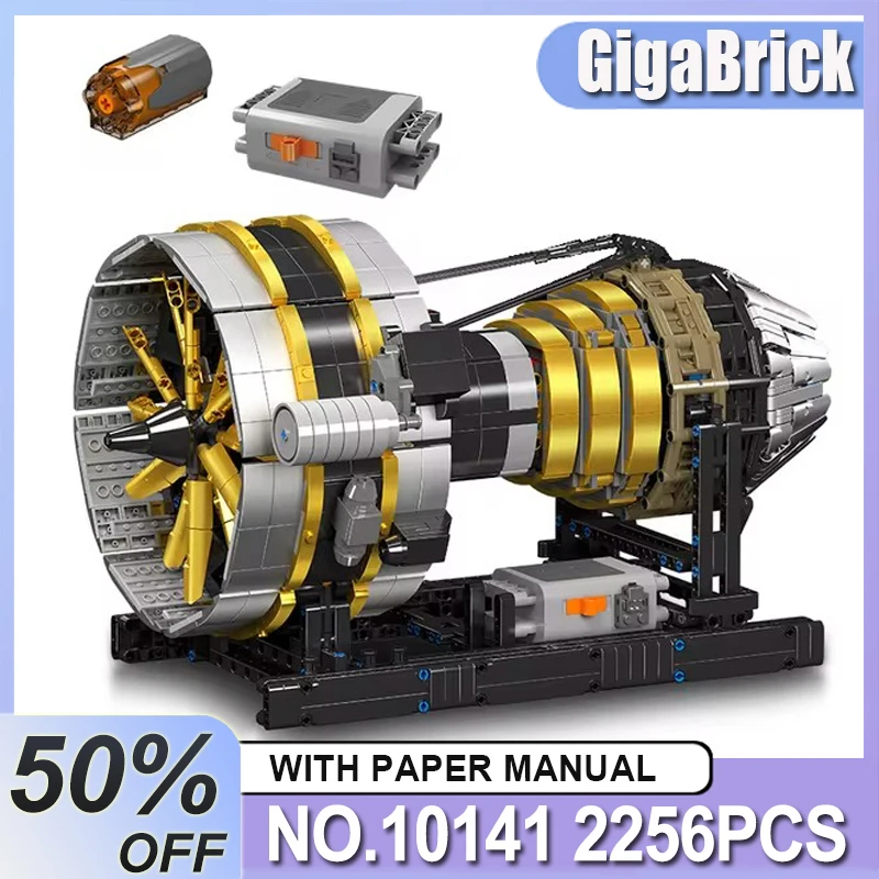 

Mould King 10141 Technical Car Building Block The Motorized Aircraft Engine Model Assembly Motor Bricks Set Kids Christmas Gifts