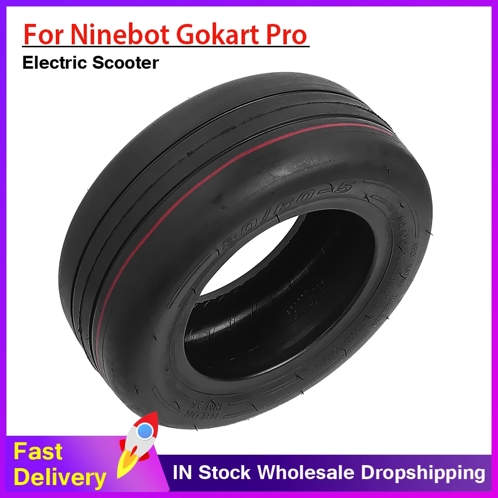 

Outer Tyre 80/60-5 Vacuum Tubeless Smooth Tire For Ninebot Gokart Pro Kart Kit Tire Front Wheel Tyre Parts