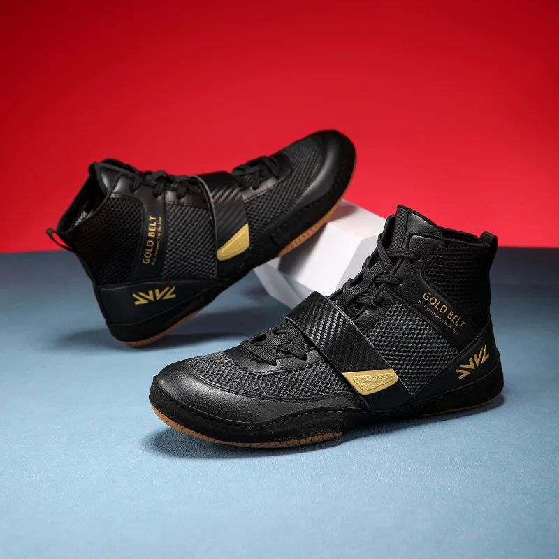 2025 منتصف قطع تنفس فنون الدفاع عن النفس المنافسة أحذية مصارعة للجنسين حجم 39-46 سامبو القتال الأحذية هوك حلقة الرياضة شو #4