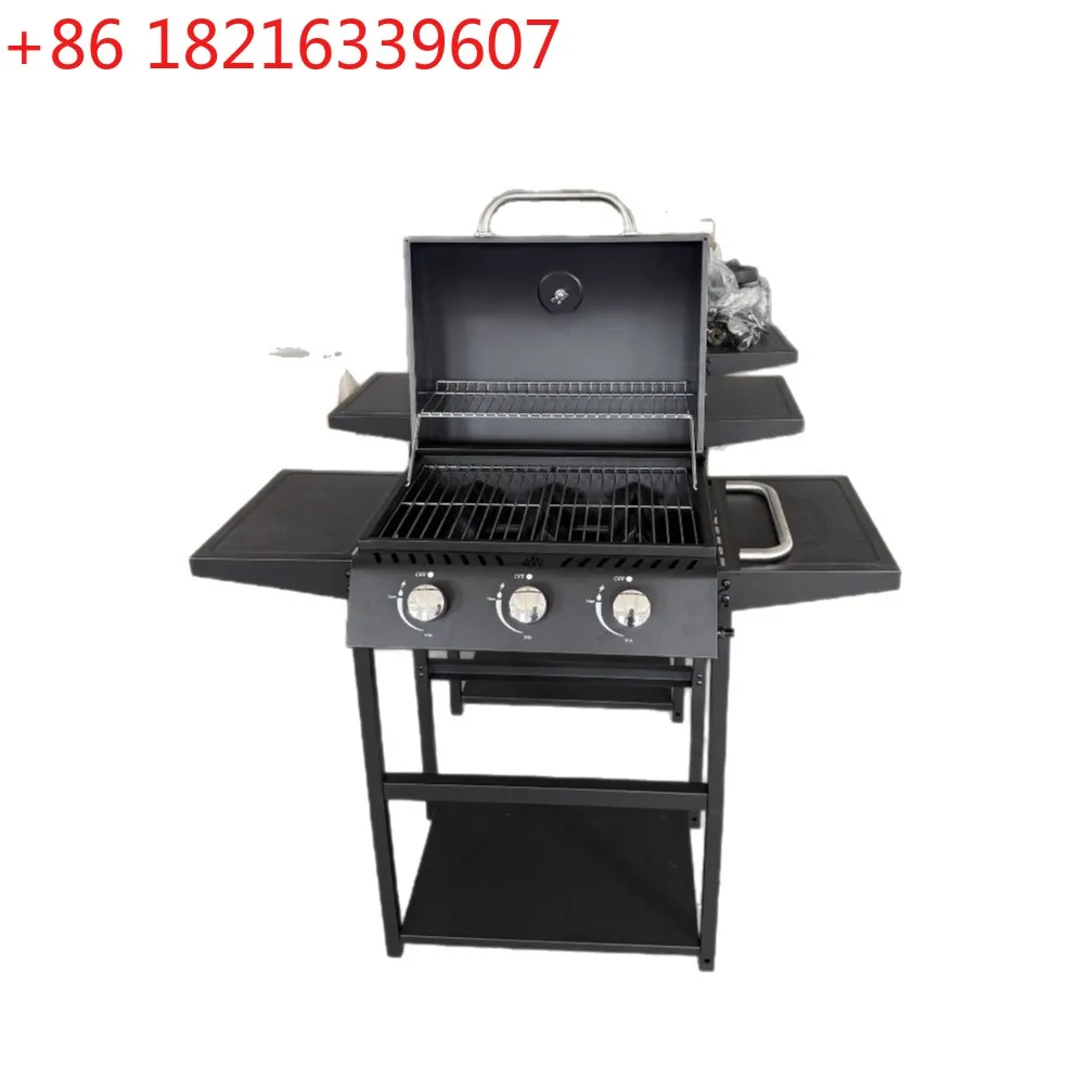 YAO Multifunctional Large Burning Gas Grill with Side Furnace American Outdoor Camping Leisure Party
