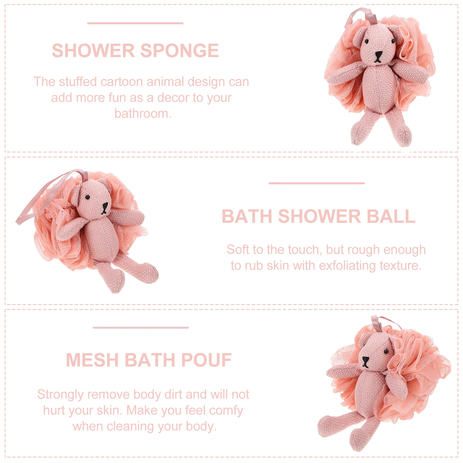 

1 шт., мультяшный шарик для душа, мягкий отшелушивающий скруббер, сетчатый пуф, очиститель тела, удобная губка для душа, шарик для ванны