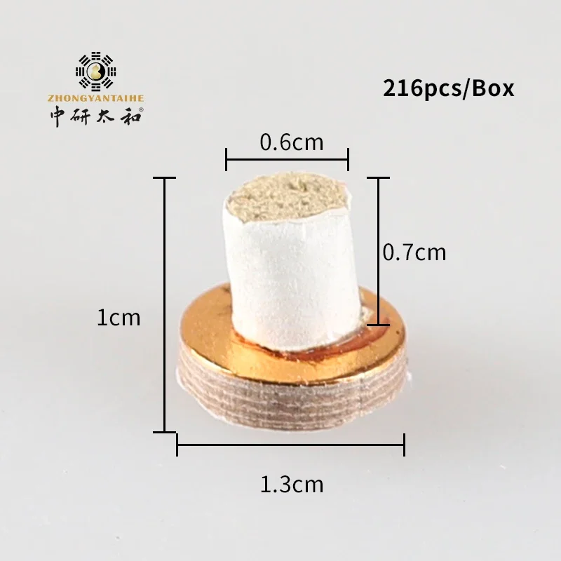 Moxibustion Korea Acupuncture 100% Wormwood Mugwort Moxibustion Mini Moxa Sticks on Cone Roll 1Box 216pcs