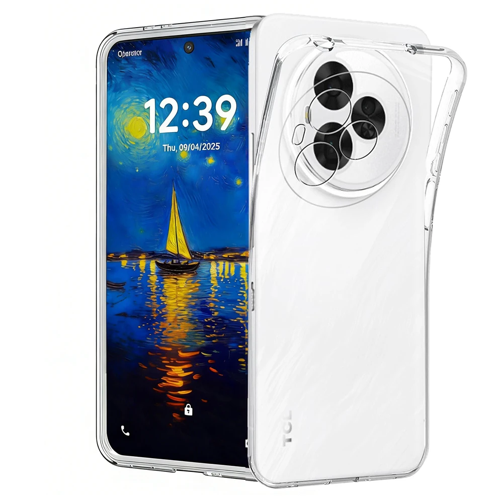 EUCAGR Ultradünne, weiche TPU-Kameraschutz-Handyhülle für TCL Nxtpaper 60 Ultra T951K Rückseitenabdeckung Hüllen Capa Fundas Coque