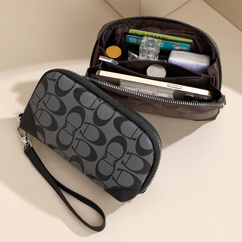 Elegant Floral Print Large Capacity Long Wallet For Women Double Zipper Handbag With Wrist Strap Mobile Phone Storage 2026 Ne... view 3