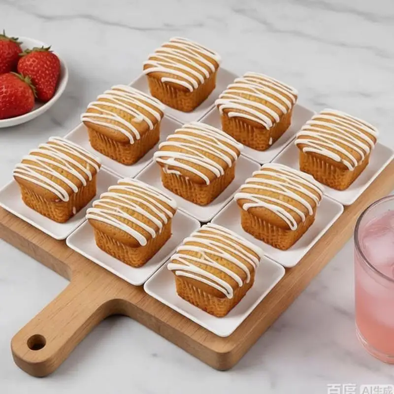 Sugarcane Waste Compostable Plates 10/25Pcs White Stackable Dessert Snack Plates Kitchen Party Tableware