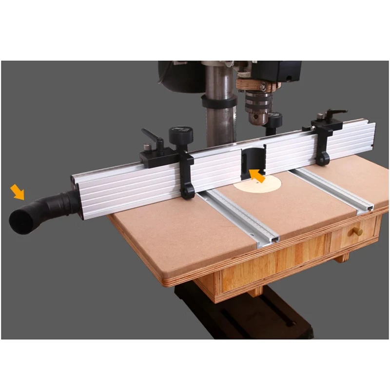Kit de valla de aluminio para prensa perforadora, recolector de polvo de taladro, herramientas para trabajar la madera, accesorios para herramientas de carpintería