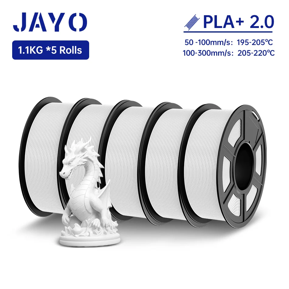 Top PLA + Filament Upgrade 2.0 5 Rolls PLA plus 3D Printer Filament Toughness 3D Printing Material For FDM No Tangle