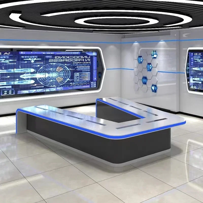 Customized security paint command console Network conference table Command room Command center dispatching desk