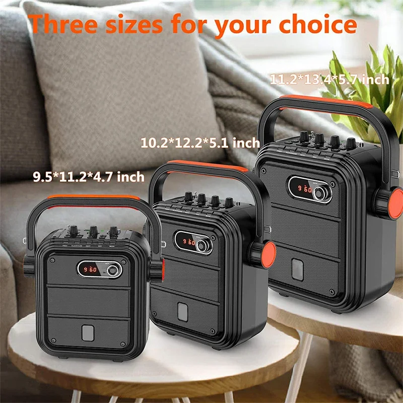 High Quality Karaoke Machine With Two Wireless Microphone Outdoor Party Travel Speaker