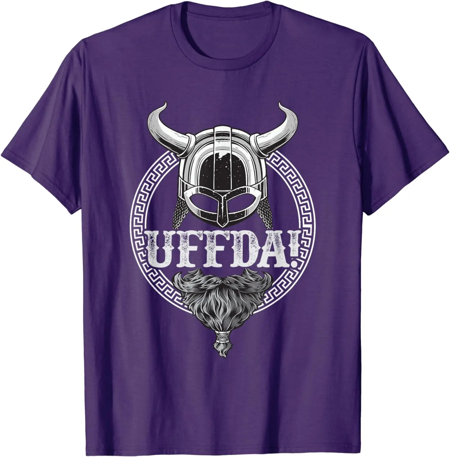 Uff Da American Norwegian Quote Roots  Helmet Beard T-Shirt