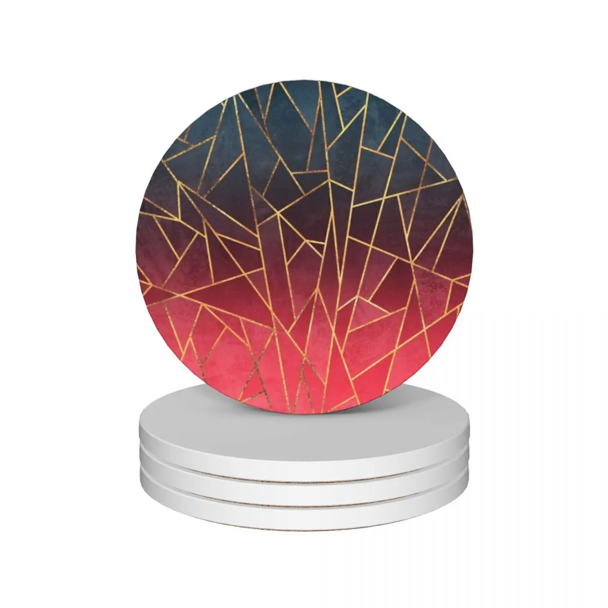 

Shattered Ombre 2 Ceramic Coasters (Set of 4) eat table set for drinks kawaii Coasters