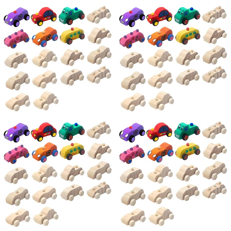 

-September 72 Pack DIY Wood Car Unfinished Wooden Cars To Paint Wooden Craft Cars For Home Activities Craft Projects Family