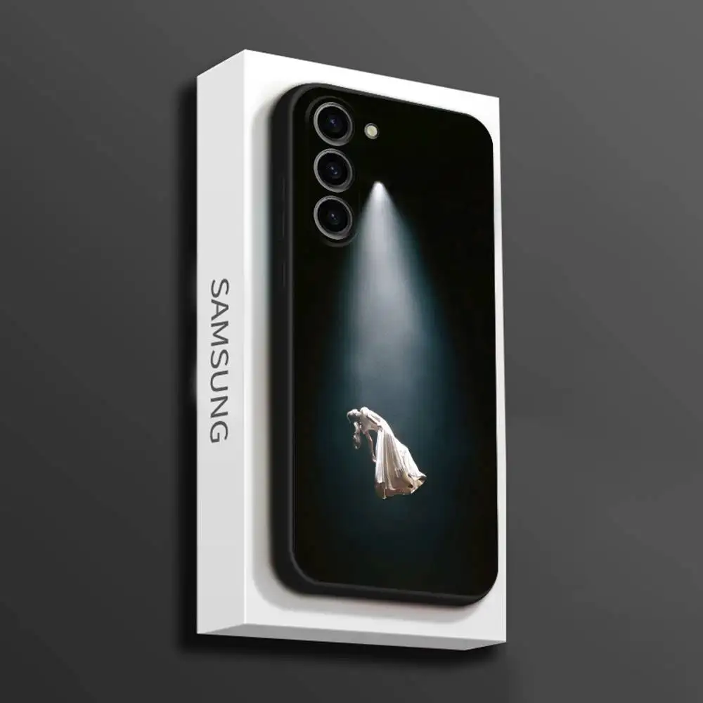 حافظة هاتف Eternal S-Sunshine A-Arianas لهاتف سامسونج جالاكسي A 73,72,51,53,52,71,22,5G,Note,J7,8,9 غطاء أسود ناعم