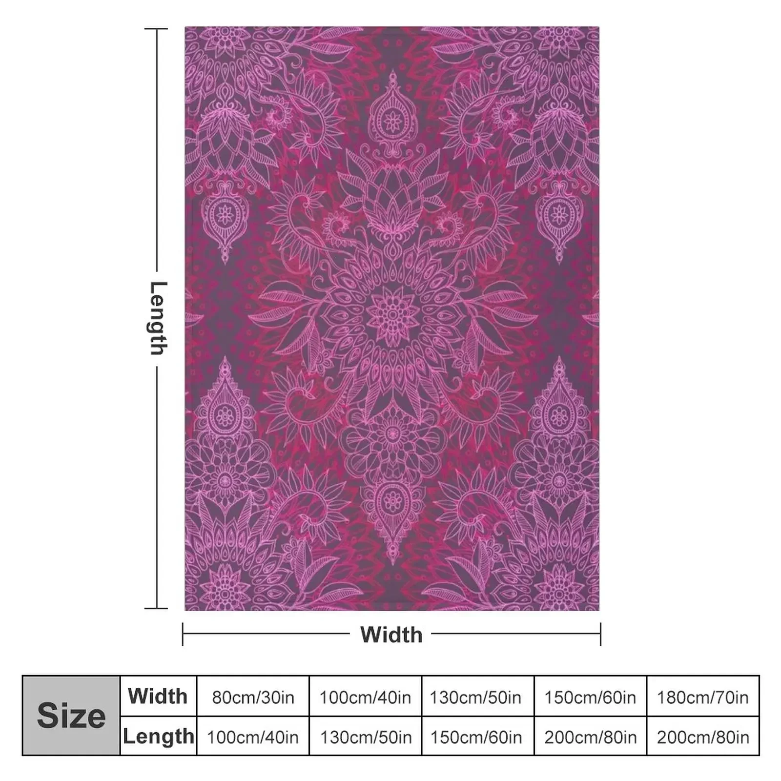 Magenta, Pink & Coral Protea Doodle Pattern Throw Blanket Kid'S Soft Hairys Blankets