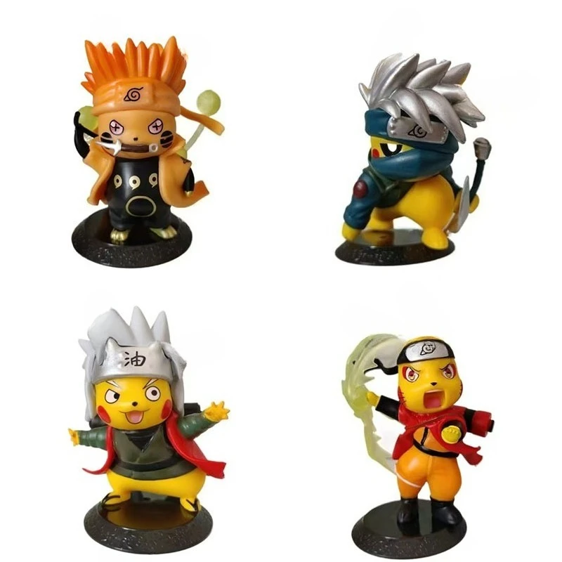 

5-Inch Naruto Pikachu Pokemon Figure Ornament Doll Naruto Pet Elf Cos Kakashi Model