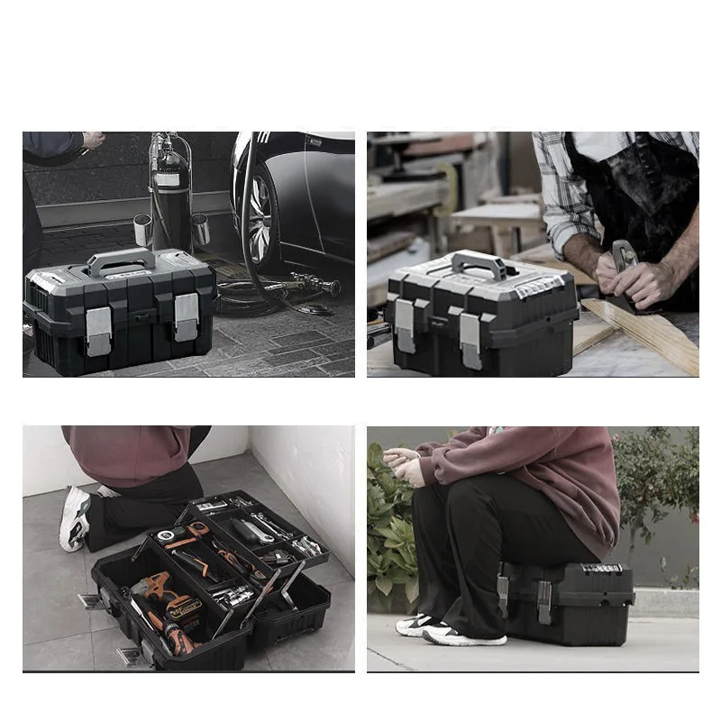 Storage Tool Organizer Boxs Mechanic Multifunctional Tool Box Professional Garage Accessories Electricians Plastic Suitcase