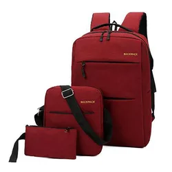 3PCS Storage Bag Backpack Package Double-Shoulder Bag Storing Travel Business Casual Home Suitcase