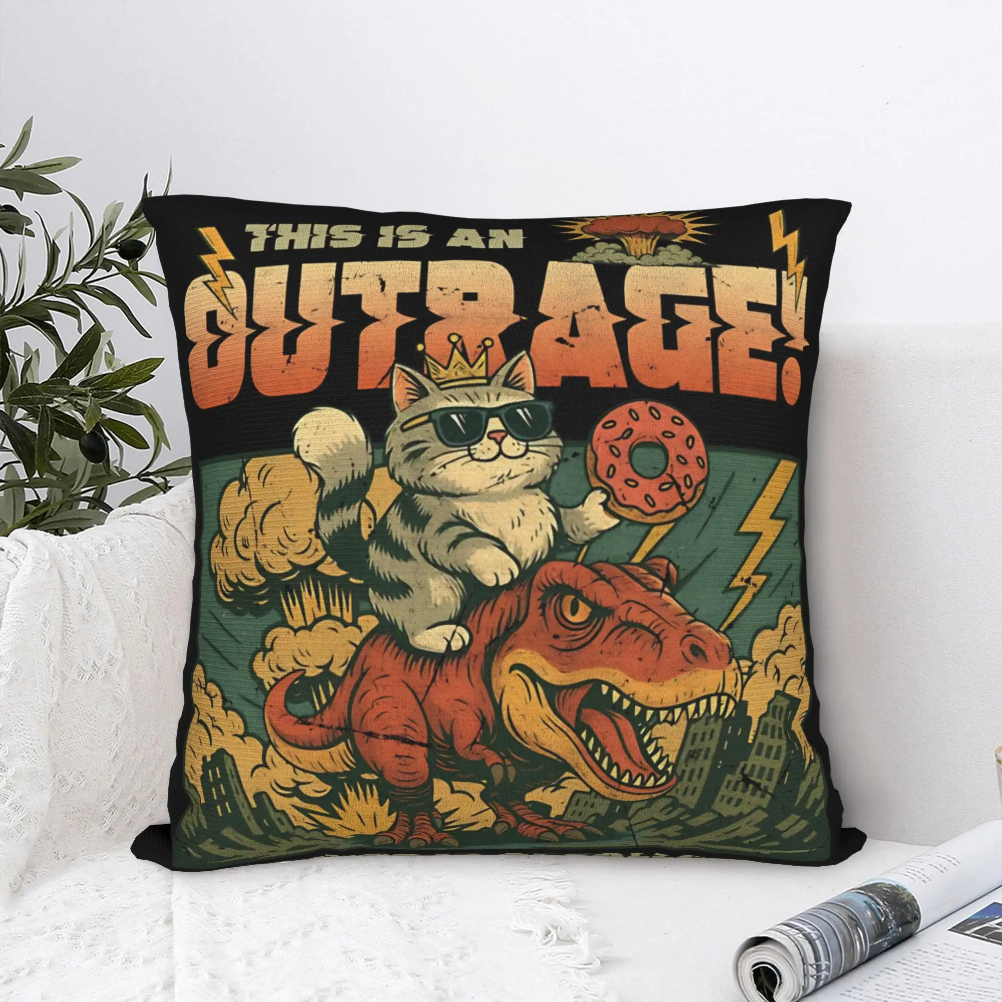 Dungeon Crawler Carl Princess Donut Pillow Case  Vintage Pillow Cover Design Pillowcases For Sofa Couch Bed Living Room