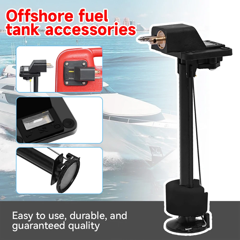 Conjunto de medidor de tanque de combustible externo de 12L/24L para Yamaha para Motor fueraborda Hidea, conjunto completo de medidor de combustible de plástico de 23cm