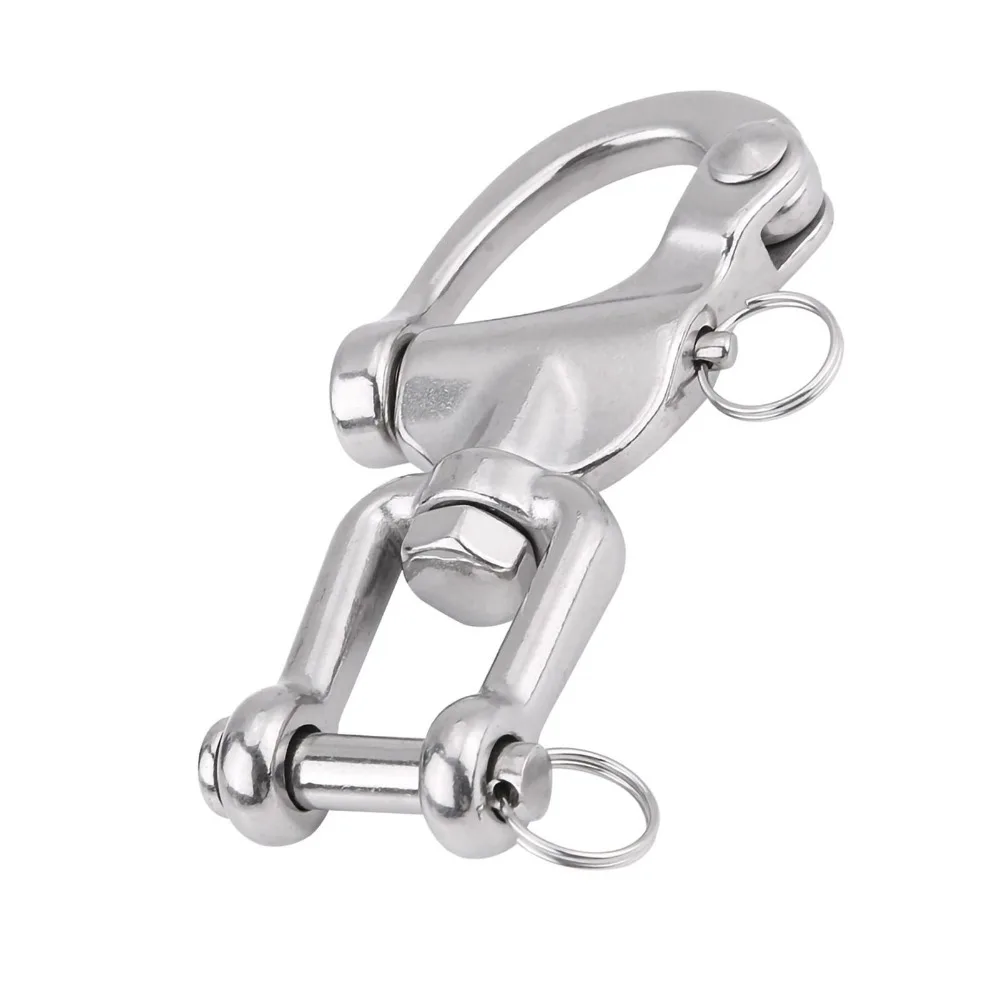 

Кольцо-карабин из нержавеющей стали 316 с быстросъемным механизмом, 128 мм/5 дюймов, для парусных лодок, с поворотным элементом, для швейцарского каната