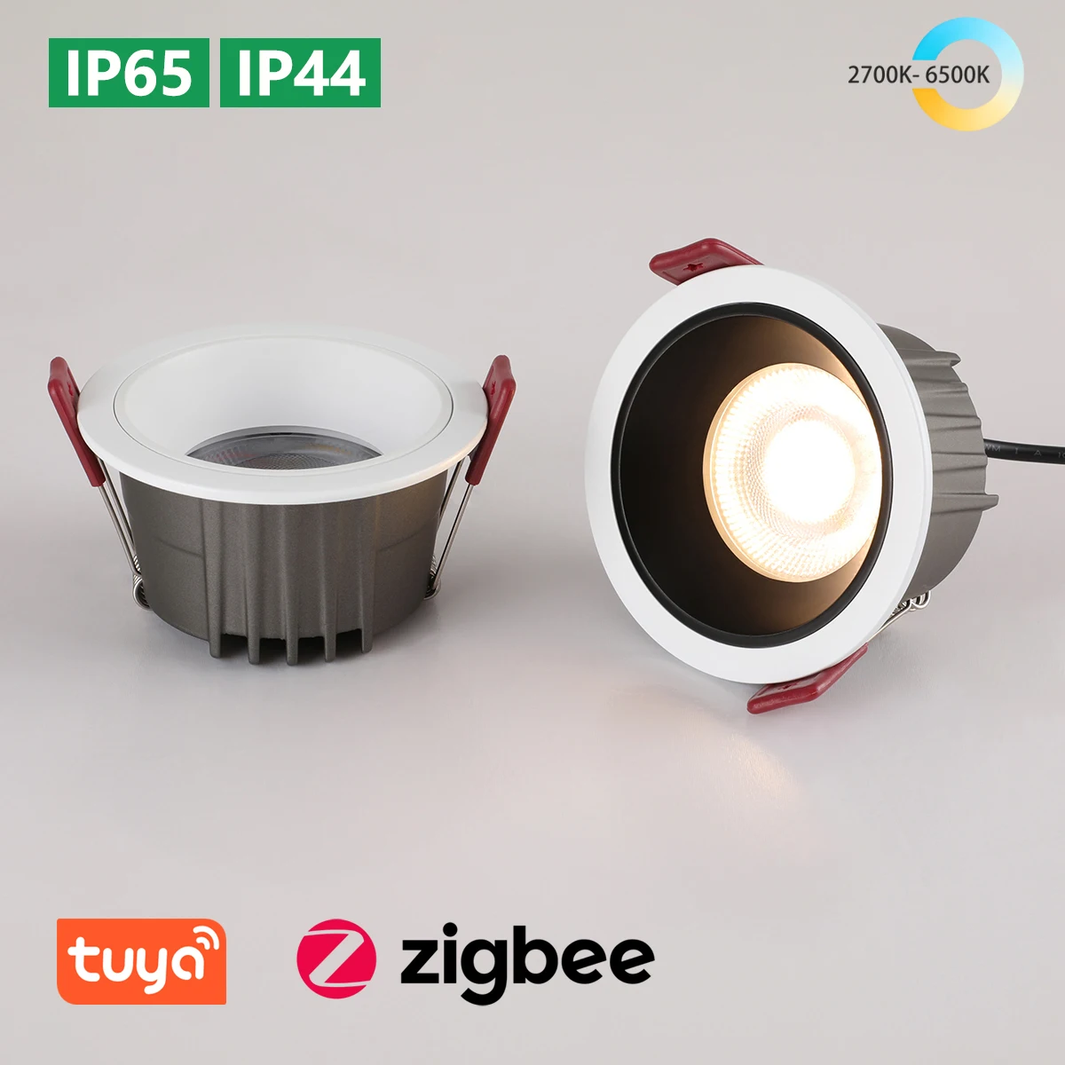 

Zigbee Recessed IP65/ IP44 Waterproof LED Downlight AC110V AC220V DC24V Kitchen Bathroom Toilet Eaves Ceiling Lamp Spotlight
