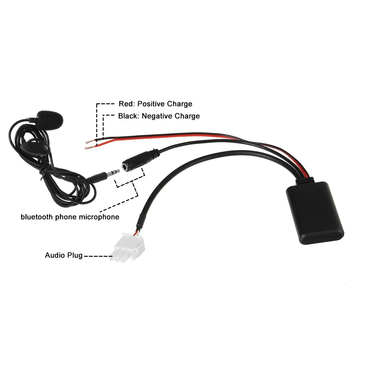 Adaptateur de câble audio auxiliaire pour Honda GoldOOGL1800, puce principale Bluetooth, câble m-x, 3 broches, 5-12V